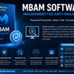 MBAM Software (Malwarebytes Anti-Malware) dashboard protecting a Windows computer from malware, spyware, ransomware, and online threats.